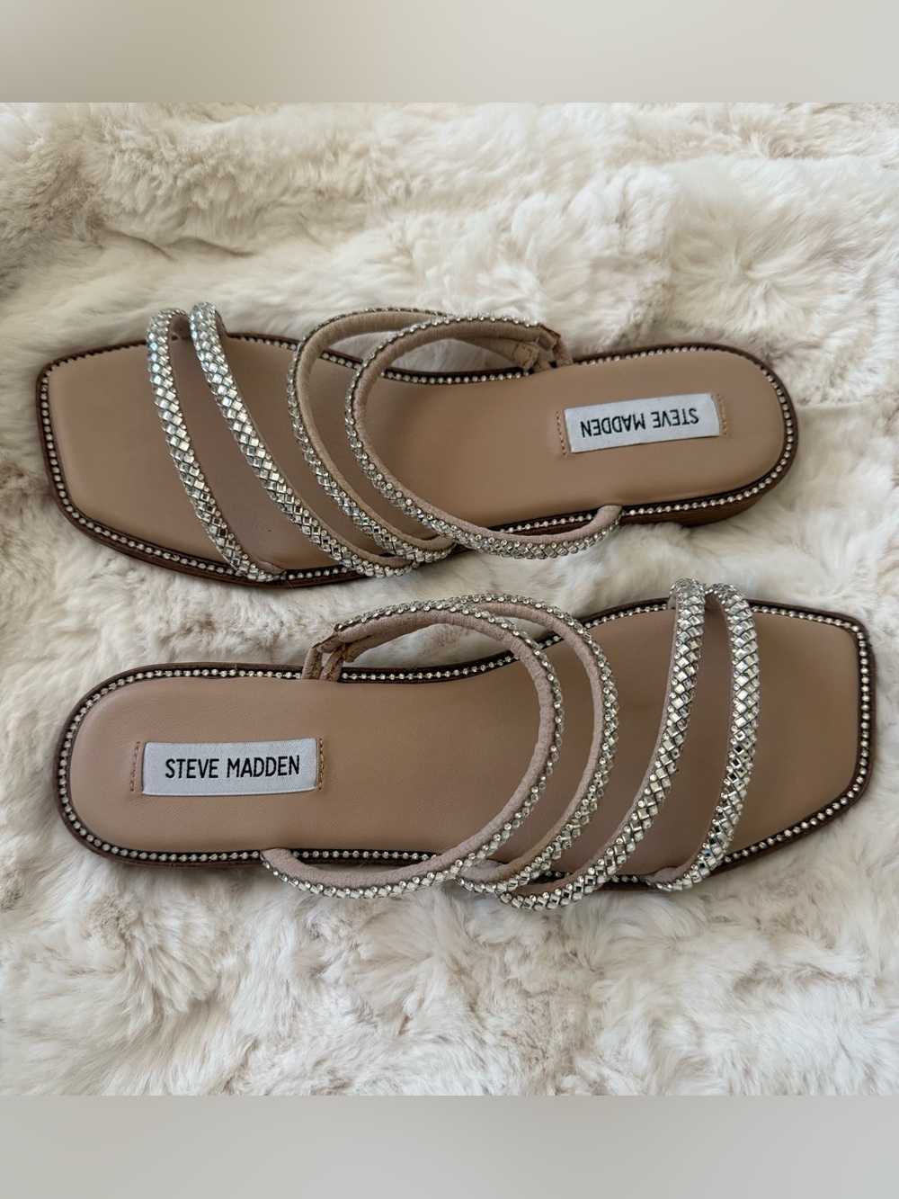 Steve Madden Starie Rhinestone Sandals Size 9.5